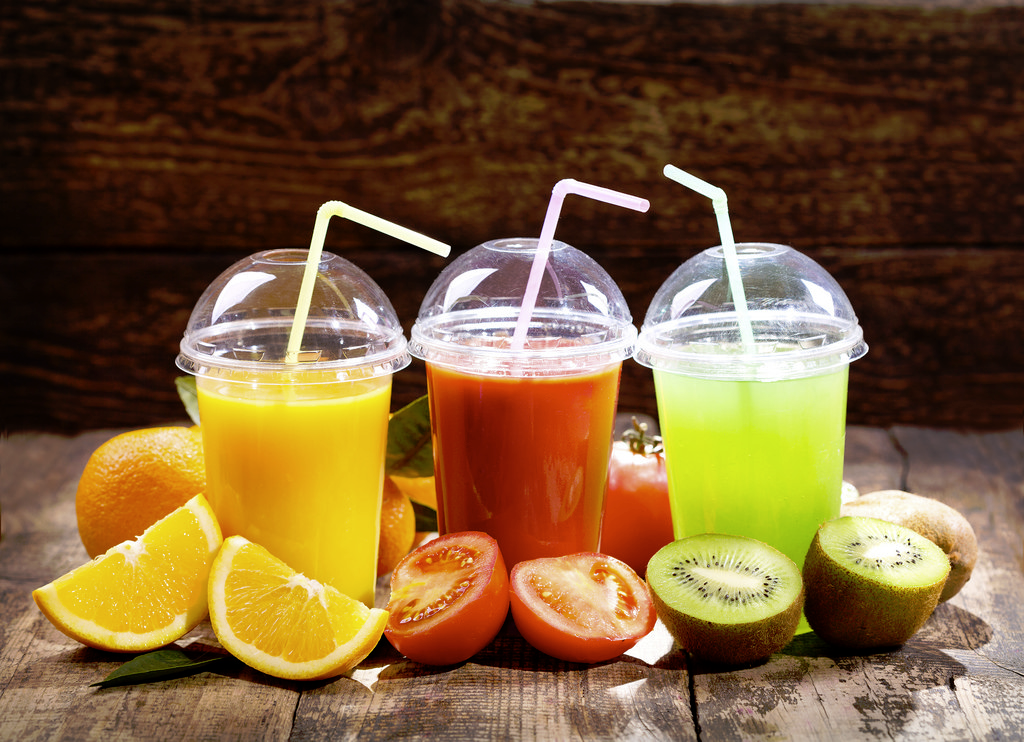 Detoxing diet fruit smoothies colorful