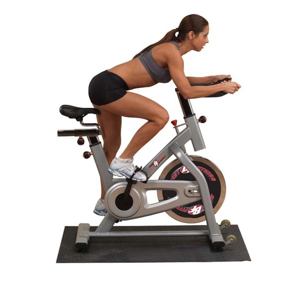 Calf muscles cycling on stationary bike