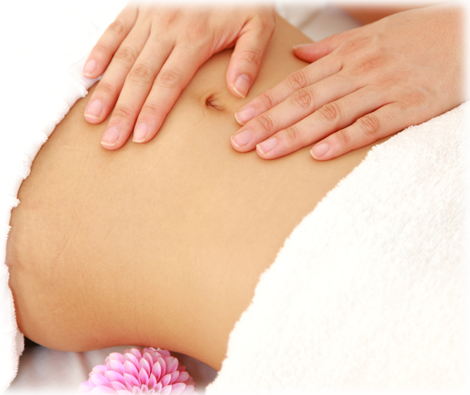 uterus massage to induce periods
